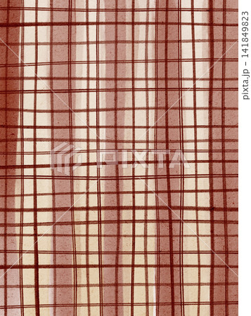 Red Checkered Watercolor Background with Uneven Stripes Red Checkered Watercolor Background with Uneven Stripes 141849823