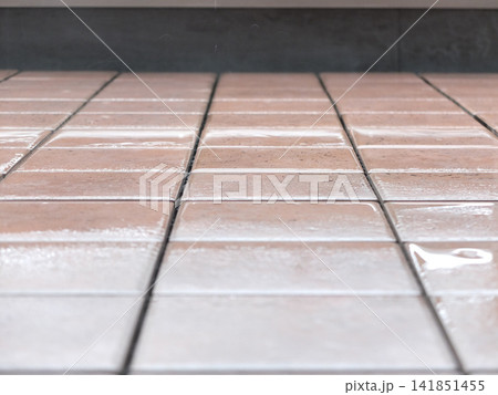 雨上がりのベランダのタイル 141851455