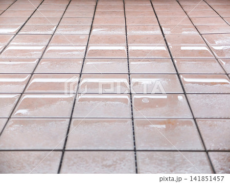 雨上がりのベランダのタイル 雨上がりのベランダのタイル 141851457