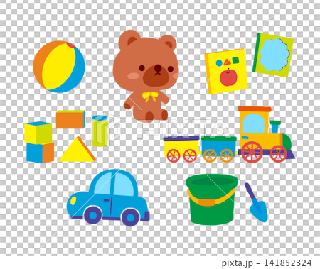 A cute toy set in vivid colors A cute toy set in vivid colors 141852324