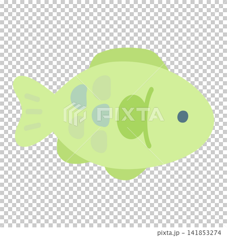 A simple pastel-colored fish (green) A simple pastel-colored fish (green) 141853274