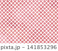 鹿の子文様の背景　美しい絞りのような深い赤い色 141853296