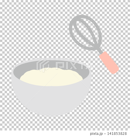 ボールと泡立て器のイラスト ボールと泡立て器のイラスト 141853828