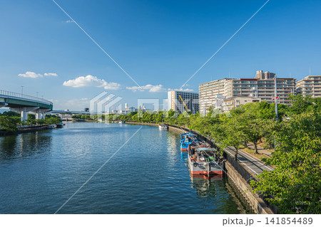 夏の大川風景 大阪市 夏の大川風景 大阪市 141854489