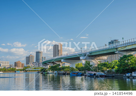夏の大川風景 大阪市 夏の大川風景 大阪市 141854496