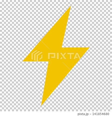 閃電符號,黃色雷電標誌 閃電符號,黃色雷電標誌 141854680