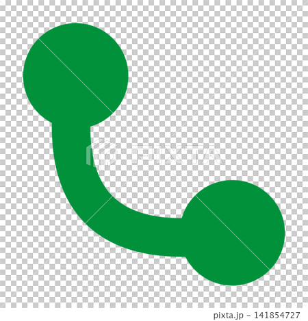 Green telephone handset Green telephone handset 141854727