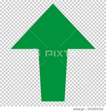 Thick upward arrow, green upward arrow Thick upward arrow, green upward arrow 141854732