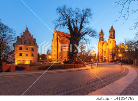 Cathedral and Historic Buildings at Cathedral Island in Poznan Poland Cathedral and Historic Buildings at Cathedral Island in Poznan Poland 141854769