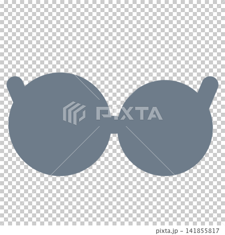 Glasses and sunglasses, two round gray lenses. Glasses and sunglasses, two round gray lenses. 141855817