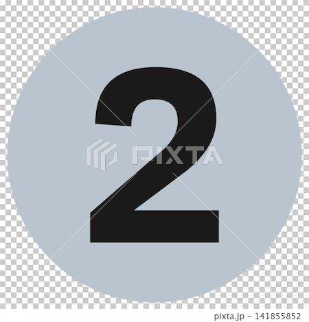 Second place badge: Silver circle with a black "2" 141855852