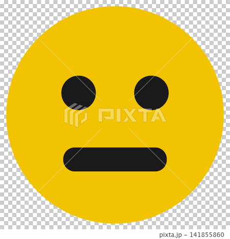 普通の顔 黄色いふつうの表情 141855860