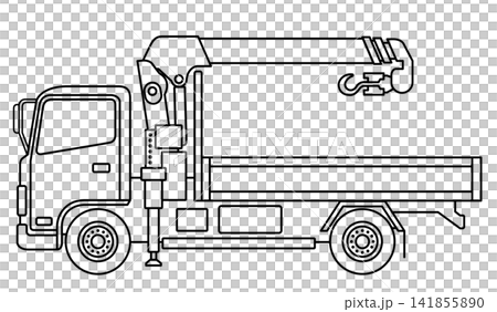 クレーン車のアイコン クレーン車のアイコン 141855890