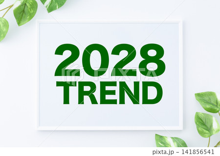 2028TRENDの文字のホワイトボード 2028TRENDの文字のホワイトボード 141856541