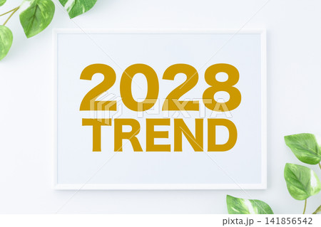 2028TRENDの文字のホワイトボード 2028TRENDの文字のホワイトボード 141856542