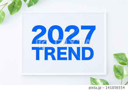 2027TRENDの文字のホワイトボード 2027TRENDの文字のホワイトボード 141856554