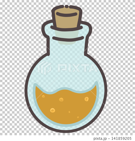 Orange magic potion, potion bottle Orange magic potion, potion bottle 141859205