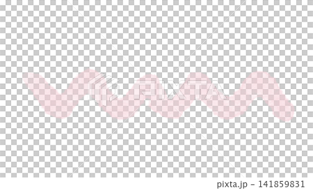 Pale pink hand-drawn wavy lines, a decorative element with a gentle rhythm. 141859831