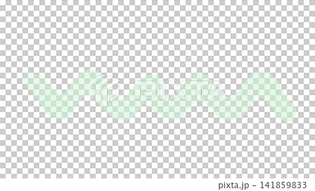 淺綠色，手繪波浪線，一種具有柔和韻律的裝飾元素。 141859833