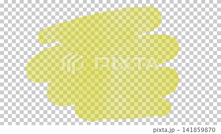 Yellow square watercolor marker stroke, heading background material 141859870