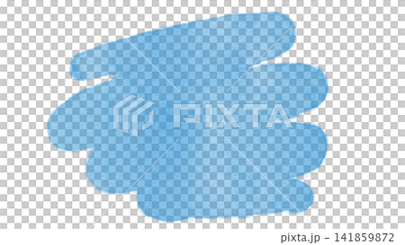 Blue square watercolor marker stroke, heading background material 141859872