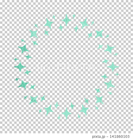 Cute watercolor frame material - green, circle, glitter Cute watercolor frame material - green, circle, glitter 141860103