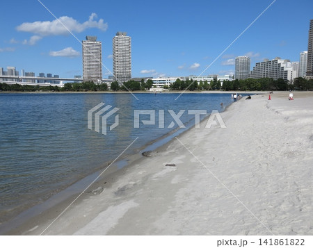 東京都港区のお台場海浜公園にあるお台場ビーチ(おだいばビーチ) 東京都港区のお台場海浜公園にあるお台場ビーチ(おだいばビーチ) 141861822