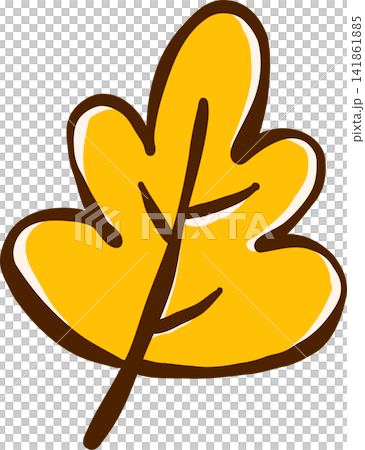 Hand Drawn Yellow Autumn Leaf Illustration Hand Drawn Yellow Autumn Leaf Illustration 141861885