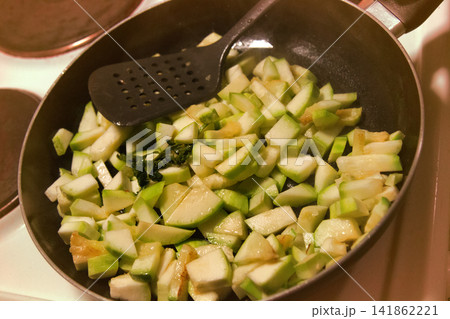 Cooking vegetable dishes zucchini with herbs Cooking vegetable dishes zucchini with herbs 141862221