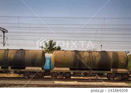 Railroad train of tanker cars Railroad train of tanker cars 141864209
