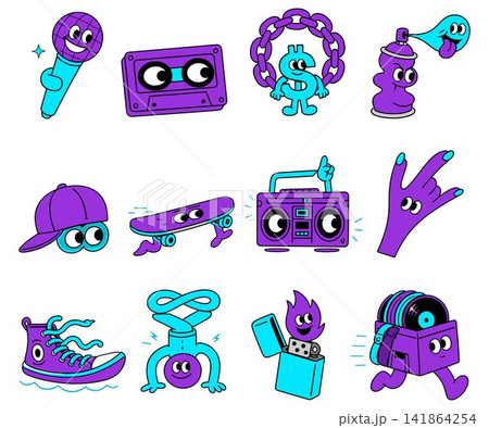 Retro Music and Lifestyle Icons Retro Music and Lifestyle Icons 141864254