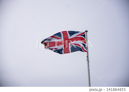 はためくイギリス国旗 はためくイギリス国旗 141864855