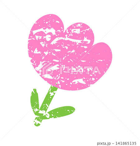 Pastel cute flower and crayon drawing bouquet with illustration wedding kids. Summer painting line and blue spring highlight with hand icon vector. Scribble bright sketch and doodle abstract. 141865135