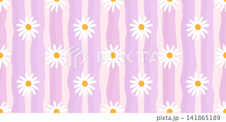 Kids floral daisy for pattern seamless watercolor and stripe cute flower. Spring tiny modern for bg nursery child and textile check ditsy. Minimal coquette illustration for girly garden light. Kids floral daisy for pattern seamless watercolor and stripe cute flower. Spring tiny modern for bg nursery child and textile check ditsy. Minimal coquette illustration for girly garden light. 141865189