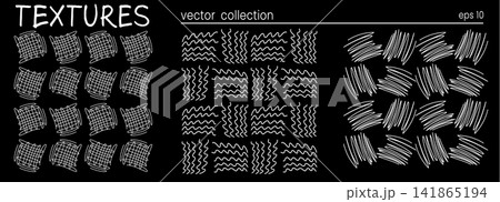 Texture squiggle scratch with pencil doodle kit and pen scribble messy. Line hand writing with handwritten thin grunge and ink effect handwriting. Black expressive stroke with ball elements. 141865194