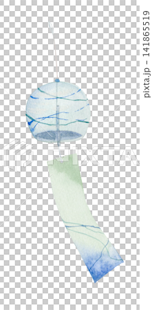 水彩で描いた風鈴 141865519