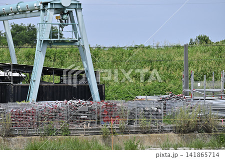足場 資材置き場 風景 足場 資材置き場 風景 141865714