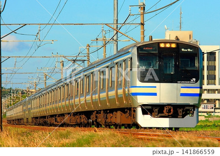 田園地帯を快走する懐かしの217系内房線 田園地帯を快走する懐かしの217系内房線 141866559
