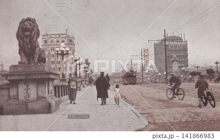 古写真 1923-1933年 大阪市の難波橋 古写真 1923-1933年 大阪市の難波橋 141866983
