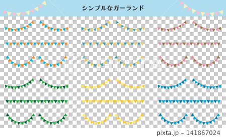 A set of simple triangular garlands A set of simple triangular garlands 141867024