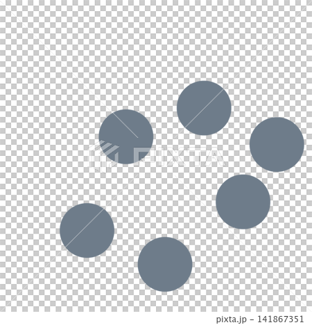 Scattered and uneven: Gray dots of the same size are scattered at different heights. Scattered and uneven: Gray dots of the same size are scattered at different heights. 141867351