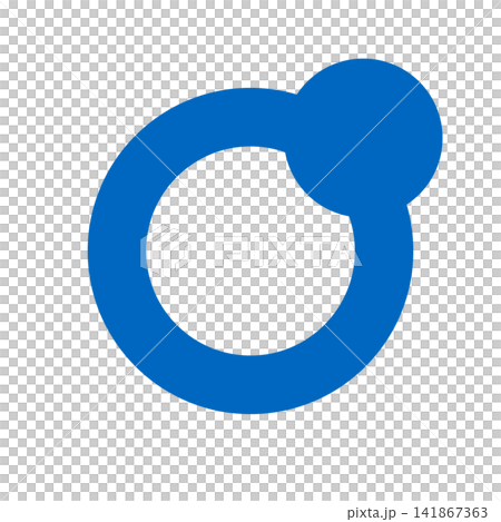 A single large orb orbits around a blue ring throughout the day. A single large orb orbits around a blue ring throughout the day. 141867363
