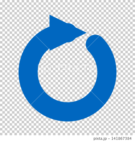 A complete circulation of the document: The blue arc makes a full circle and then points to the right at the top. A complete circulation of the document: The blue arc makes a full circle and then points to the right at the top. 141867384
