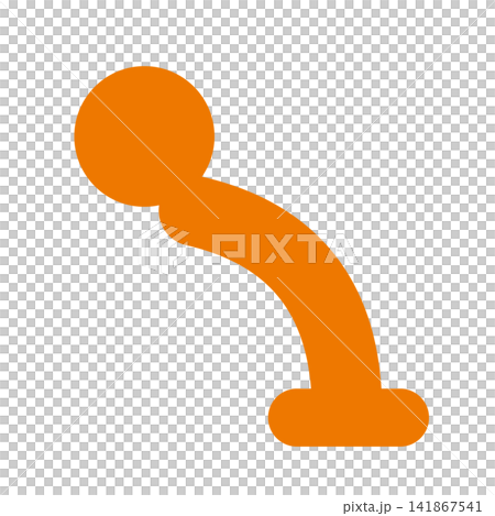 A hunched back, an orange head drooping forward, a back curving into an arch. A hunched back, an orange head drooping forward, a back curving into an arch. 141867541