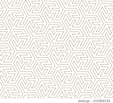 Seamless geometric pattern in arabic style Zellige in lines Seamless geometric pattern in arabic style Zellige in lines 141868158