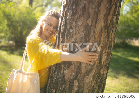 Sustainable Living and Joy in a Sunny Spring Park Sustainable Living and Joy in a Sunny Spring Park 141869006