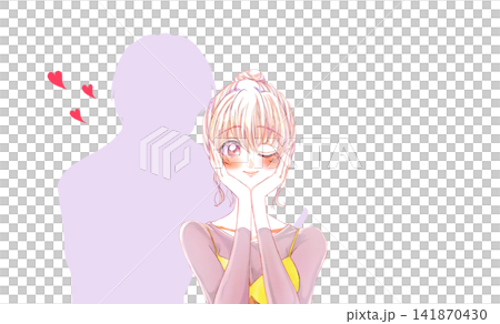 Silhouette of a woman who is liked by men Silhouette of a woman who is liked by men 141870430