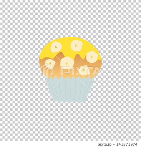 Banana muffin illustration Banana muffin illustration 141871974