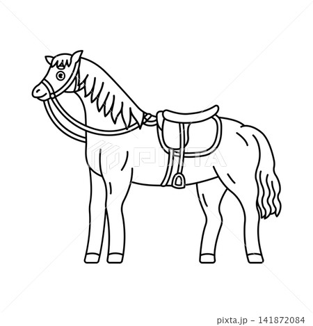 Cute horse coloring book Cute horse coloring book 141872084
