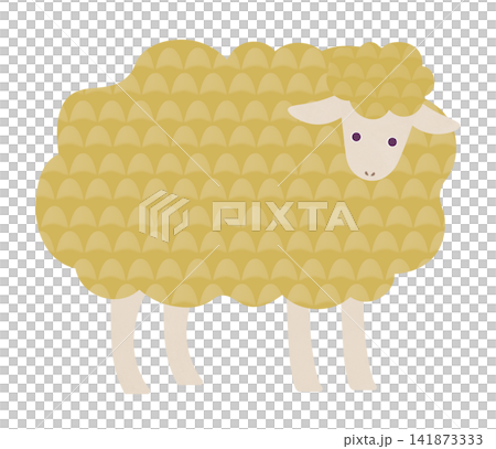 Sheep cutout illustration Sheep cutout illustration 141873333